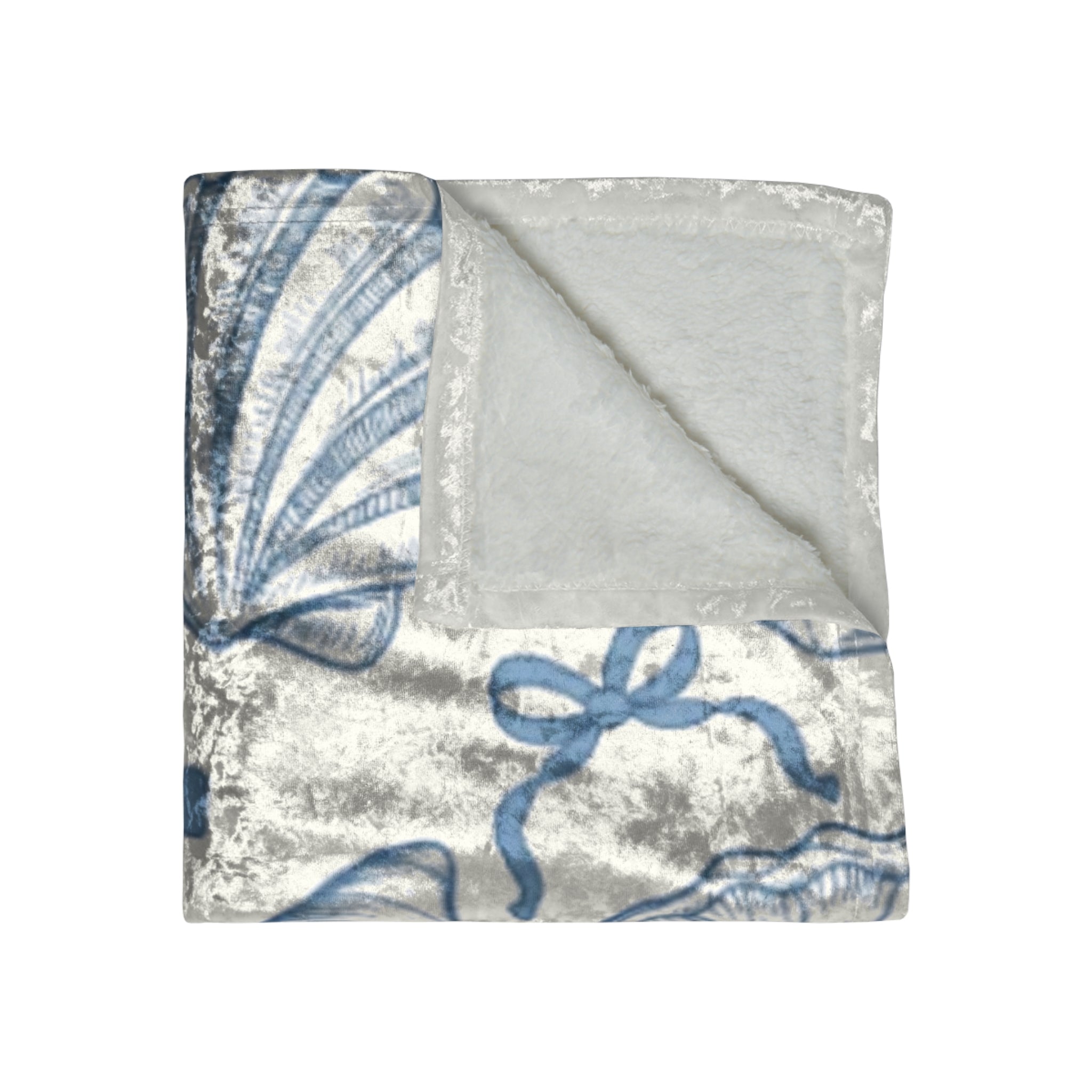 Coastal Seashell Throw Blanket