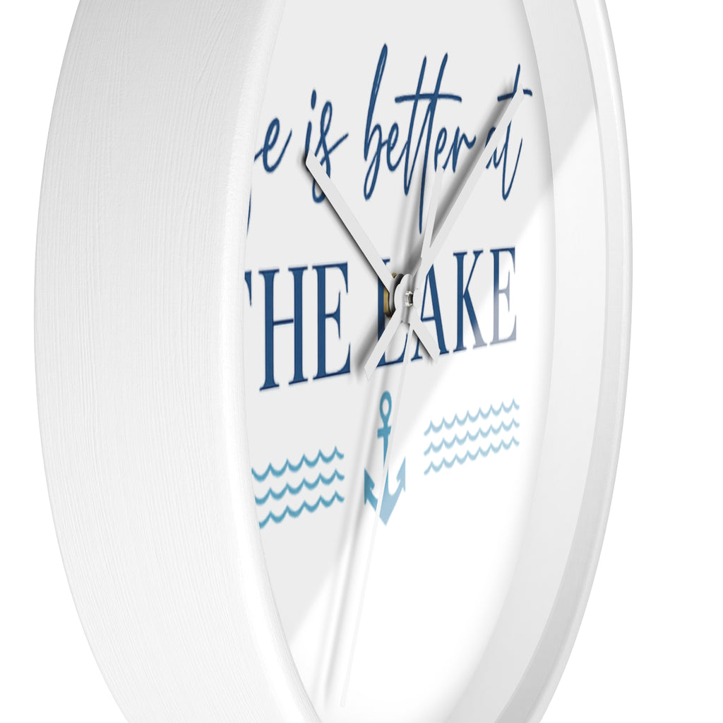 Life Is Better at the Lake Wall Clock