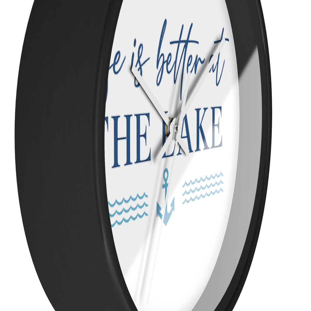 Life Is Better at the Lake Wall Clock