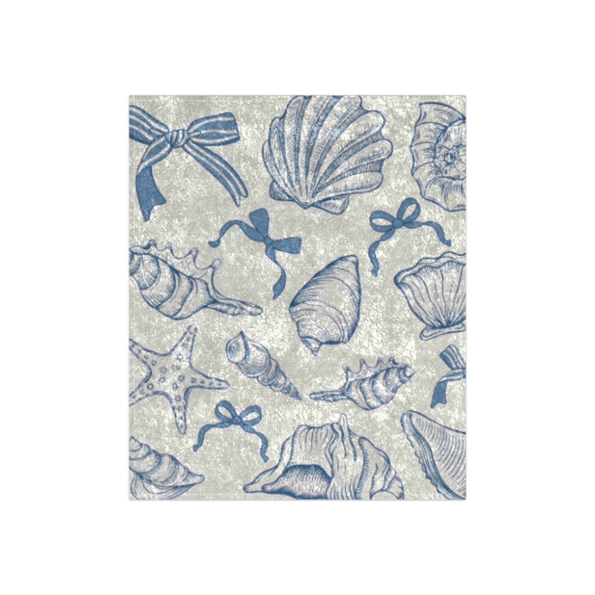 Coastal Seashell Throw Blanket