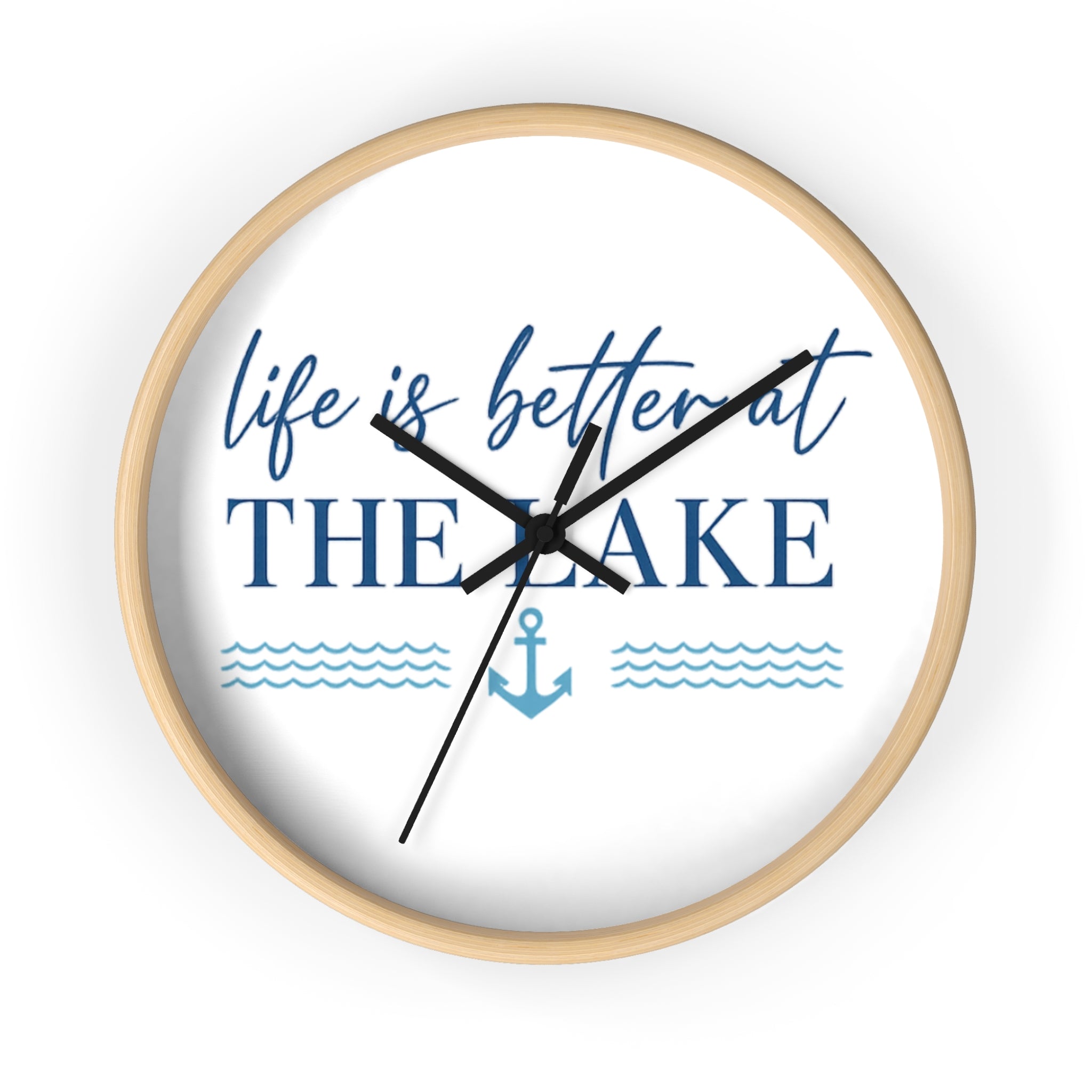 Life Is Better at the Lake Wall Clock