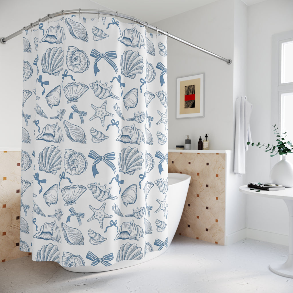 Seashell Pattern Shower Curtain