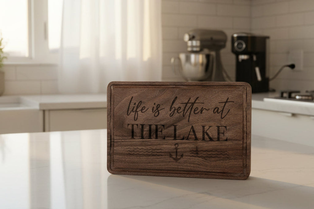 Life Is Better at the Lake Wooden Cutting Board