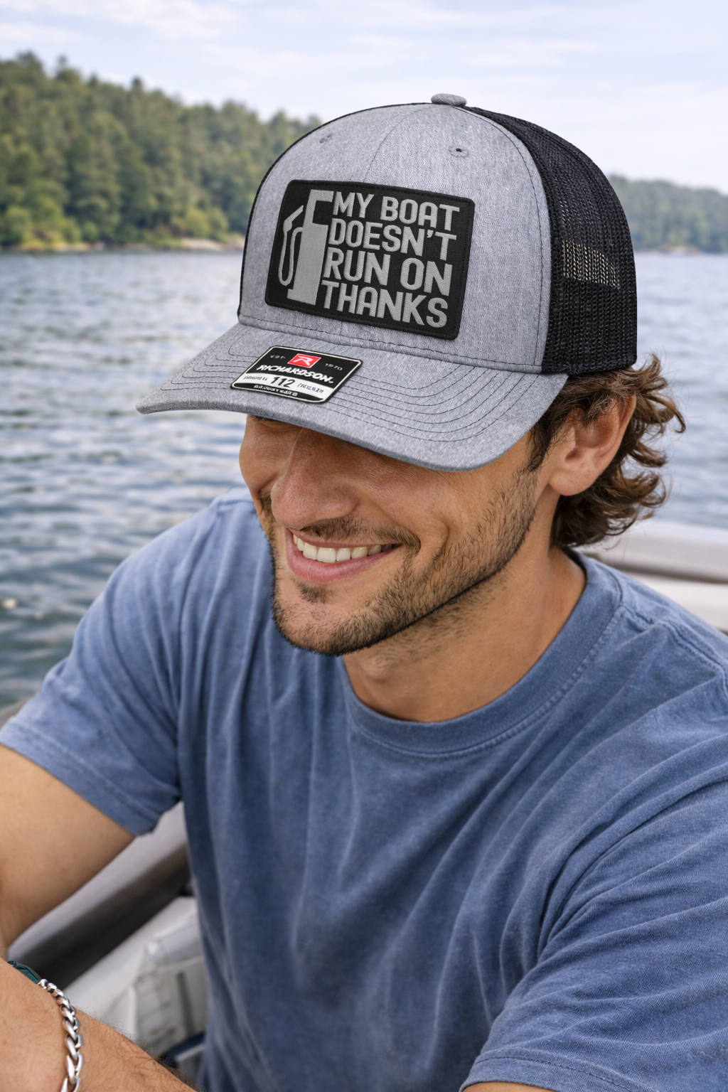 -PRE ORDER - "My Boat Doesn't Run On Thanks" Snapback Hat - SHIPS LATE MARCH/EARLY APRIL -