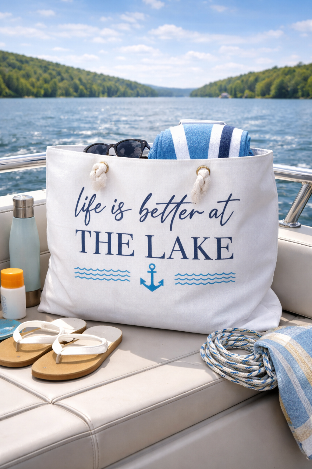 Life Is Better at The Lake Weekender bag