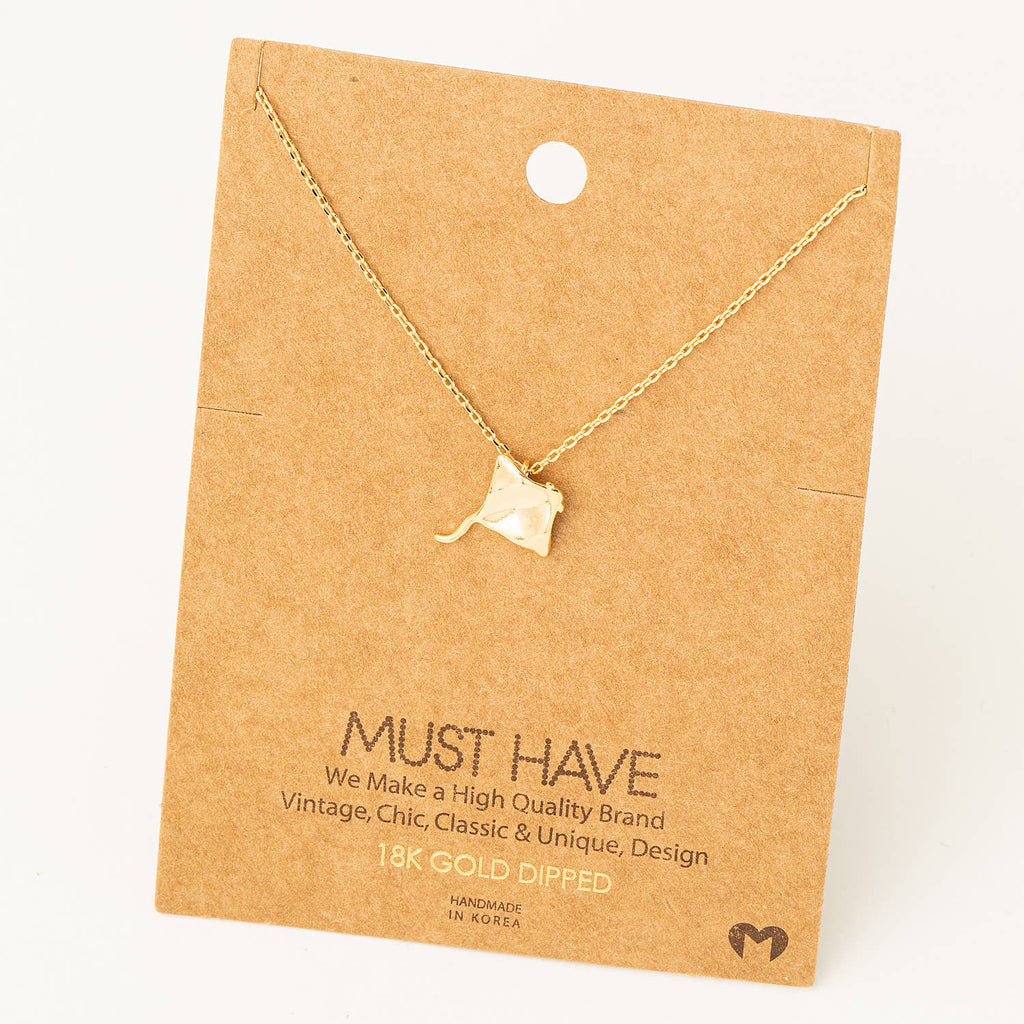 Mini Sting Ray Pendant Necklace