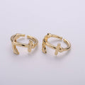 1x Sideways Anchor Ring in Gold or Antique Gold - Sideways A