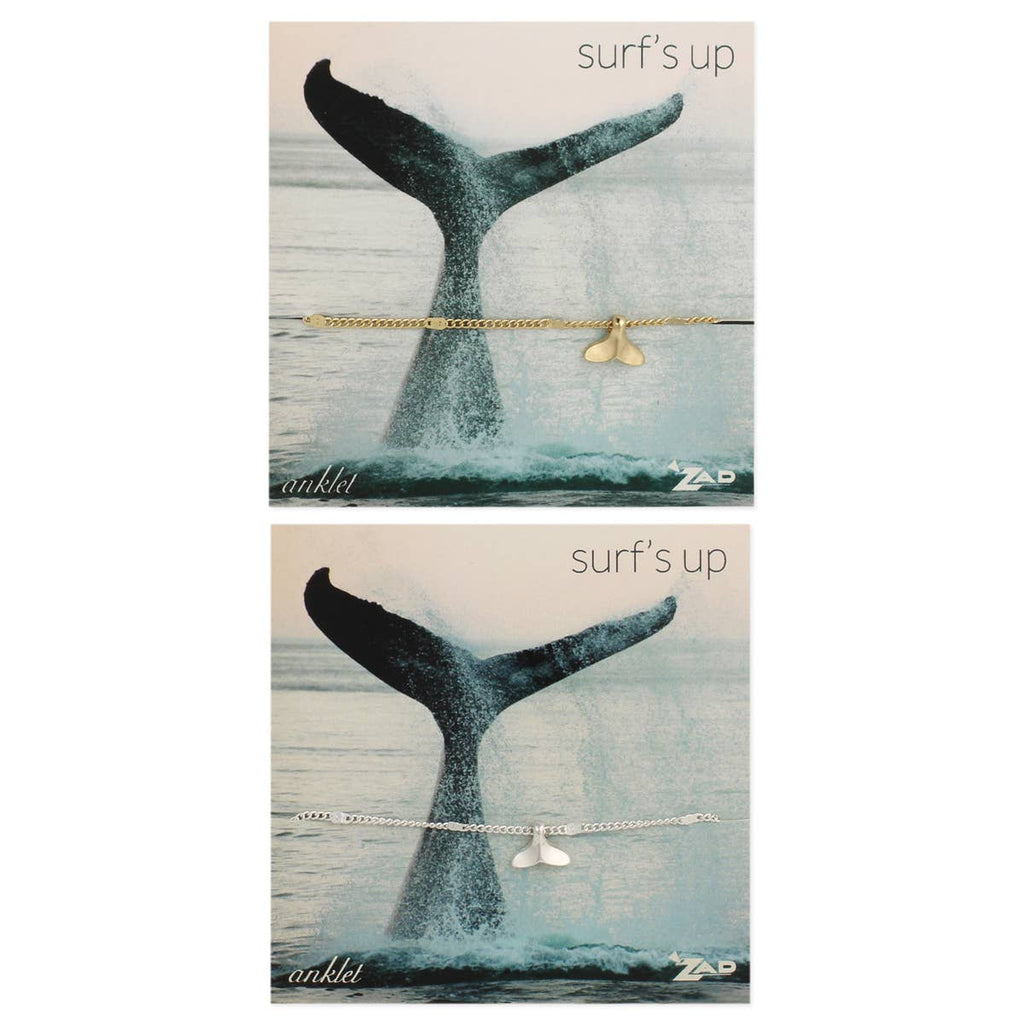 Whale Tail Charm & Chain Anklet