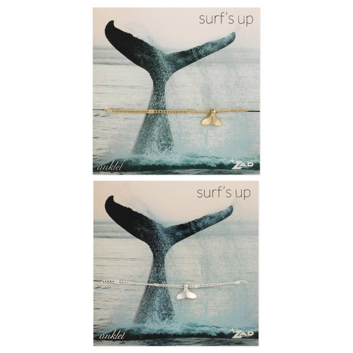 Whale Tail Charm & Chain Anklet