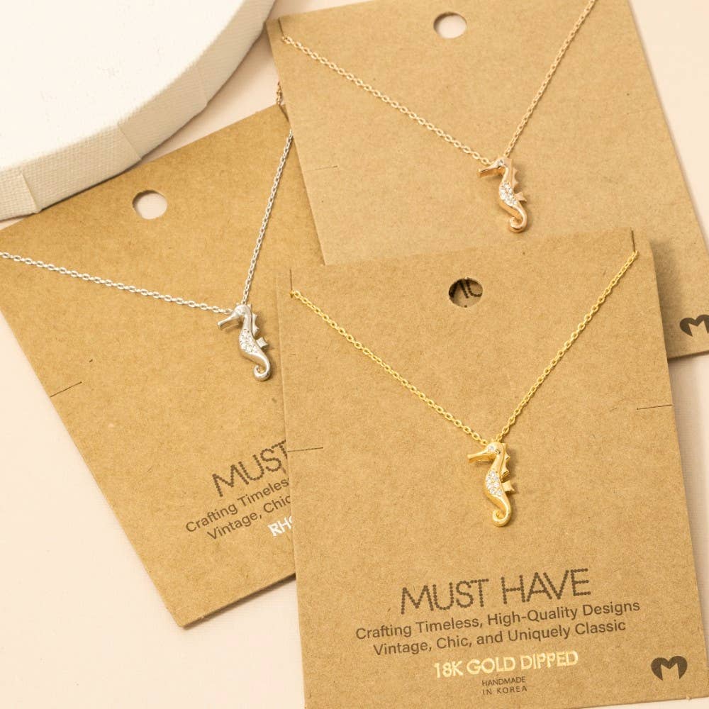 Mini Sea Horse Pendant Necklace
