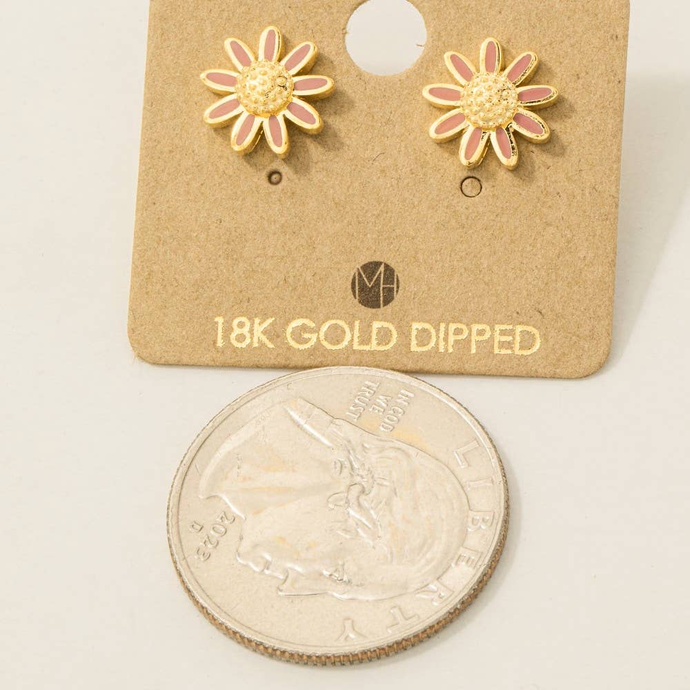 Mini Daisy Flower Stud Earrings