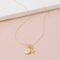 Sea Life And Stone Charm Dainty Chain Necklace